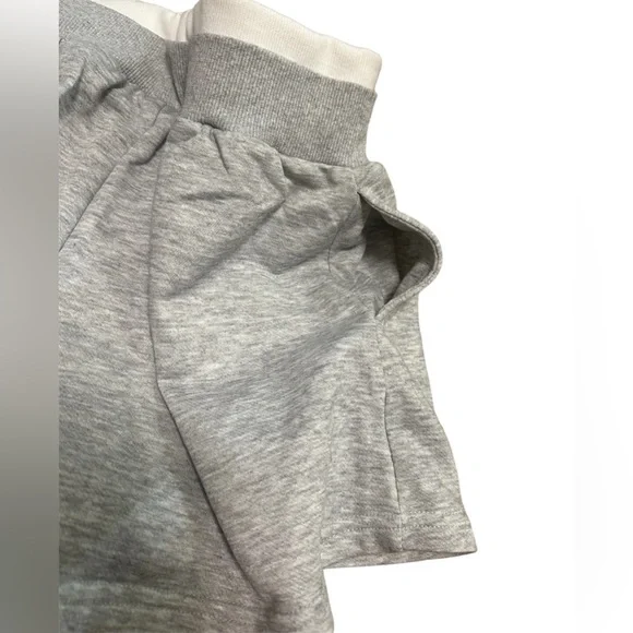 CIDER Terry Mid Waist Solid Pocket Shorts / 2 Colored Band / Gray / Size 6 - Picture 6 of 10